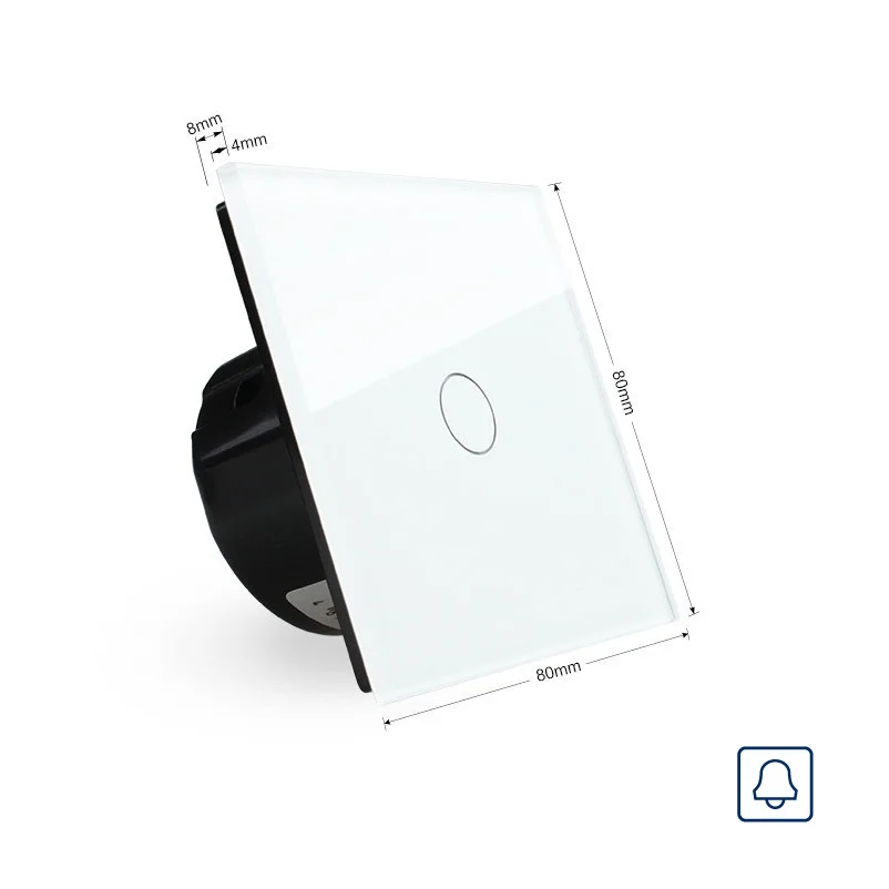 Выключатель дверной Livolo со стеклянной панелью 110 ~ 250 В 5 А|crystal glass switch panel|switch