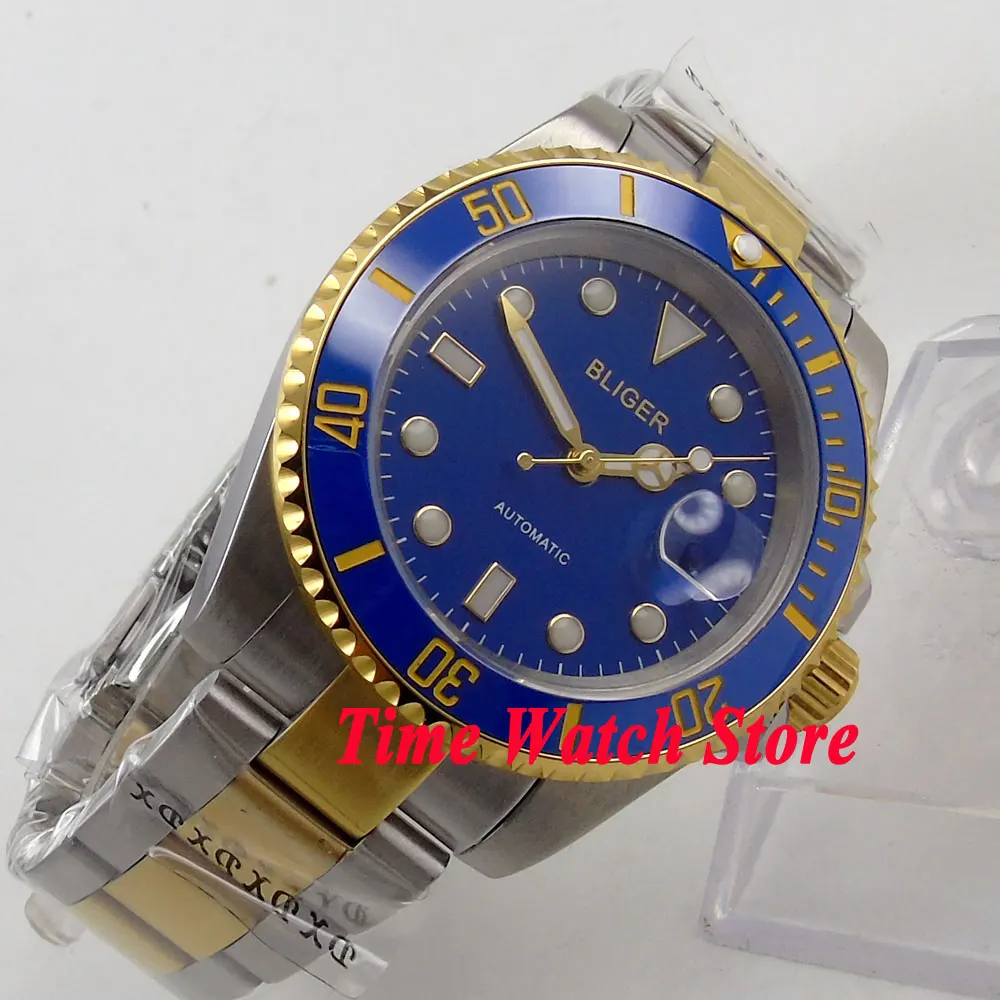 Часы мужские автоматические 43 мм с синим циферблатом и циферблатом|watch boss|watch tagwatch