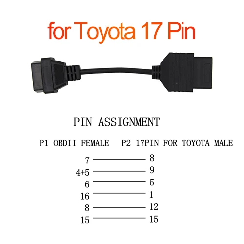 for Toyota 17pin Последний V13.00.022 мини VCI интерфейс для TOYOTA TIS Techstream MINI-VCI FT232RL чип J2534 OBD2 Диагностический кабель - Цвет: for Toyota 17pin