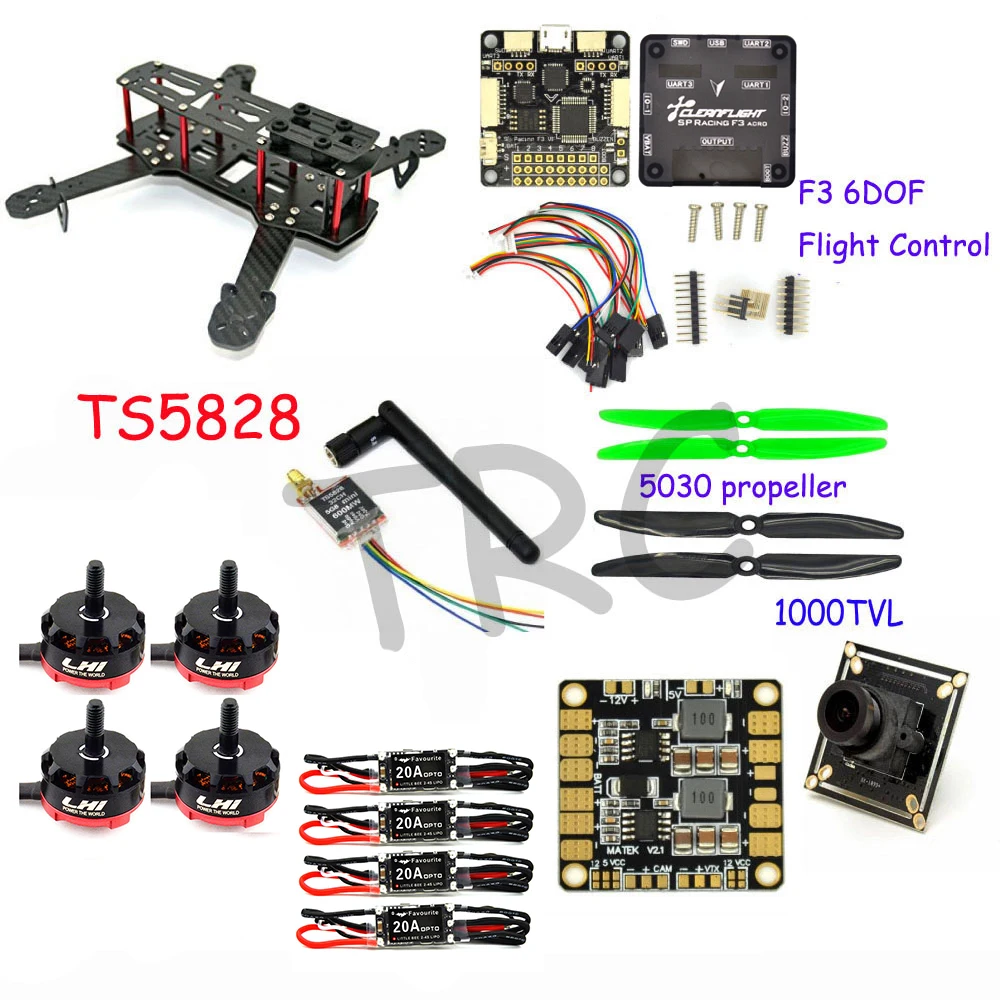 RC plane 250 мм углеродного волокна Мини Quadcopter кадров F3 6DOF Полет контроллер LHI RS2205 2300KV