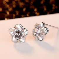 beiver fashion crown zircon inlaid round heart stud earrings classic fashion earring for womengirl gifts 2019 new arrival