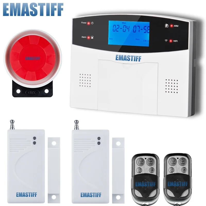 B Wifi GSM PSTN сигнализация Беспроводная и Проводная детекторы сигнализация Умный дом релейный выход приложение английский/русский/испанский/Франция/Итальянский - Цвет: B