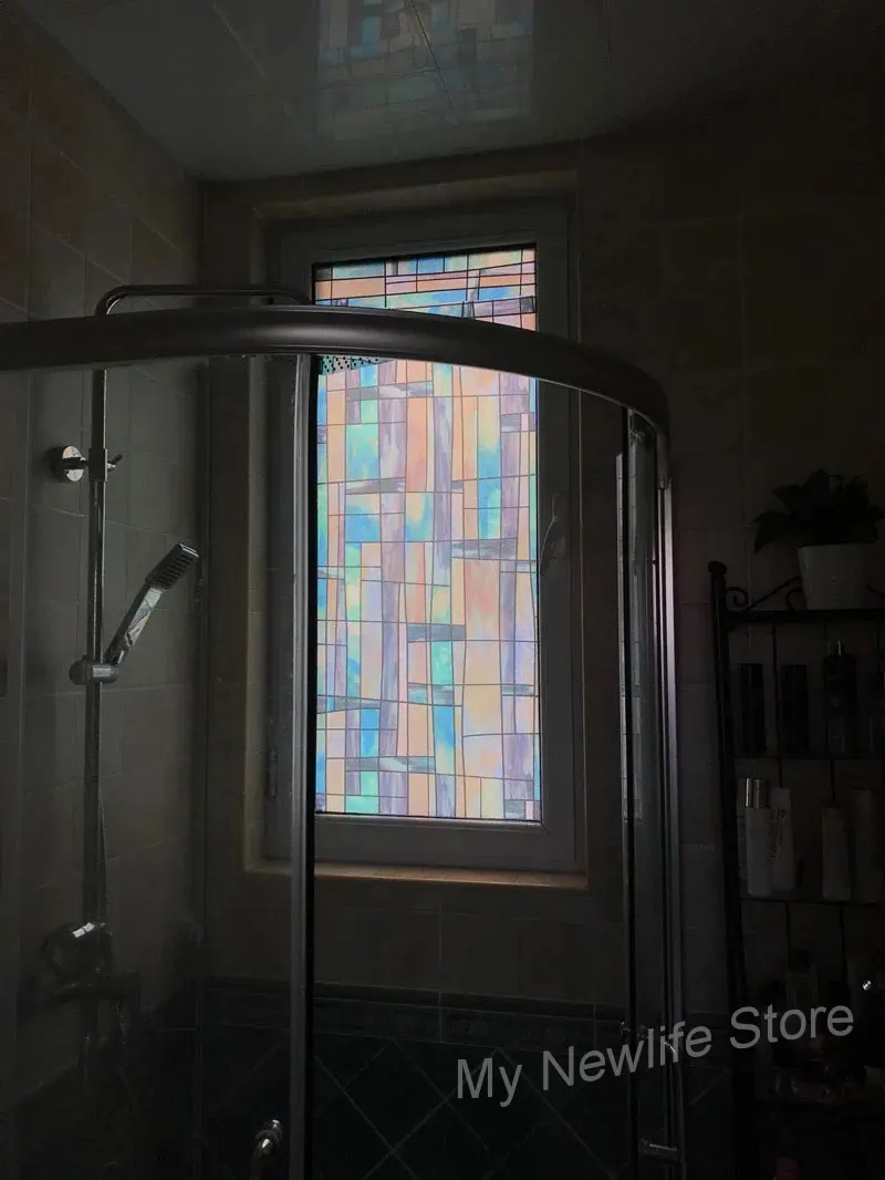Искусство эффект живописи наклейки на окна пленка без клея 3D цветное офисные Стекло раздвижные двери наклейки 40/45/50/60/70/80*100 см
