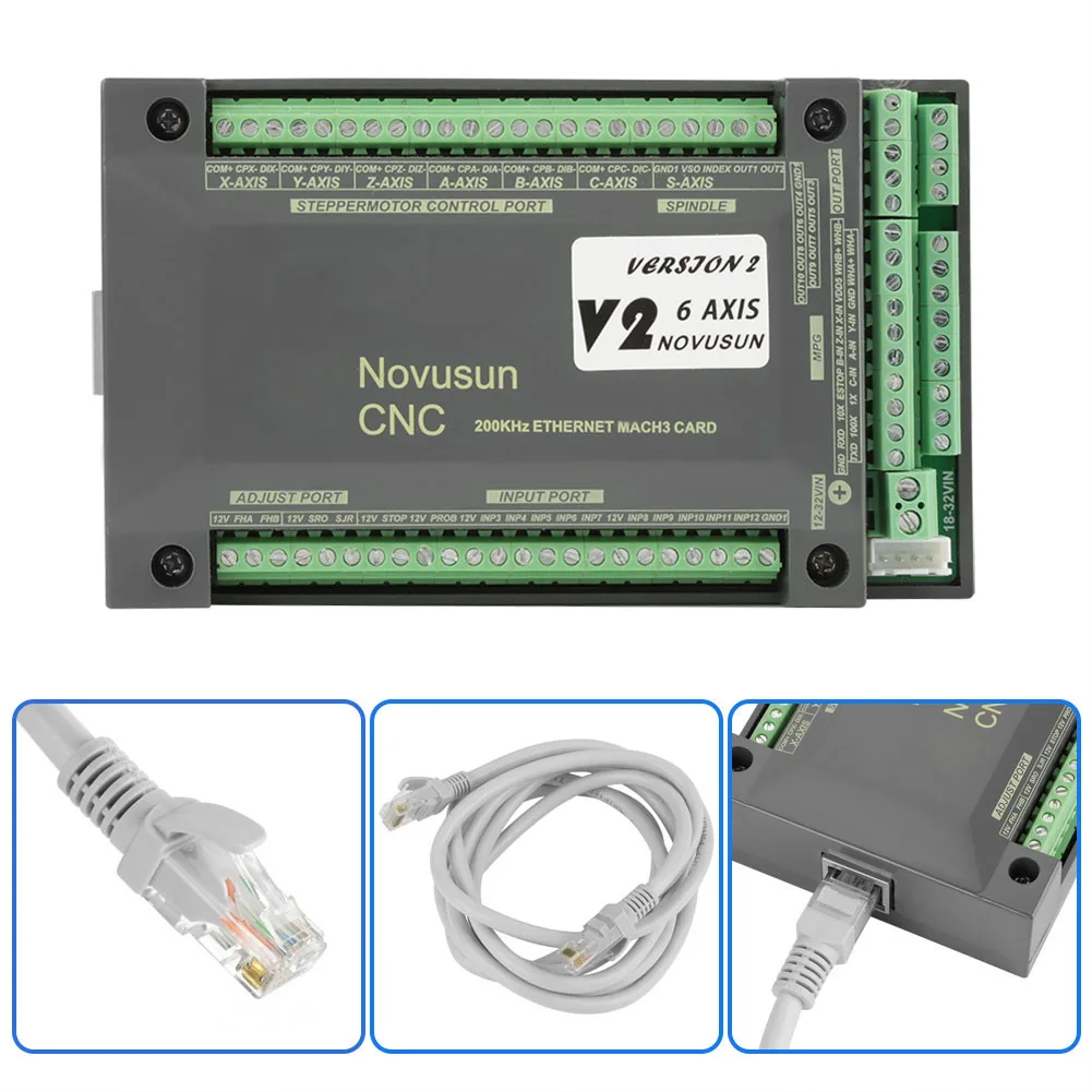 Для MACH3 Ethernet интерфейс 1 шт. NVEM ЧПУ управление Лер 6 оси MACH3 Ethernet интерфейс движения плата управления картой