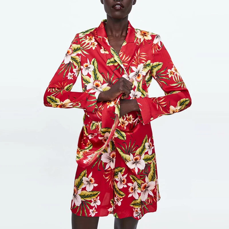 Свободные блейзеры с цветочным принтом верхняя одежда в стиле бохо женские