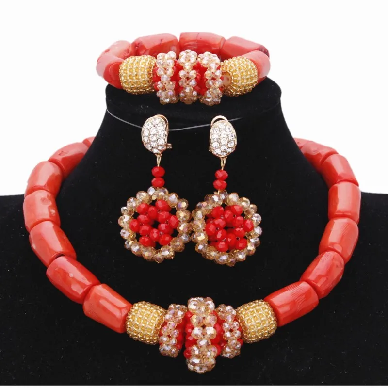 Dudo 100 % Nature Original Coral Wedding Beads Jewellery Set 2023
