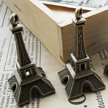 

15cs 22*42mm ancient bronze massifs Thick Eiffel Tower pendant Wholesale DIY accessories Diy accessories