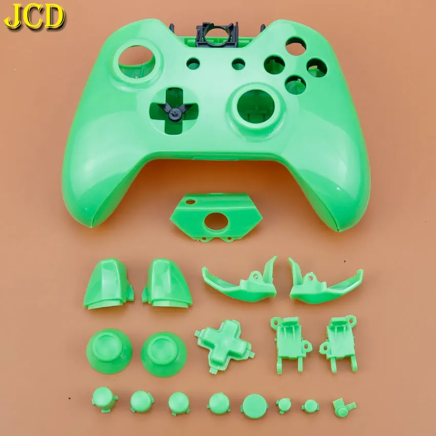 JCD для microsoft Xbox One на заказ матовая ручка корпус Оболочка Чехол W/кнопка внутренняя поддержка для беспроводного геймпада - Цвет: Зеленый