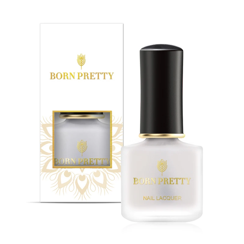 Базовое покрытие для ногтей BORN PRETTY матовое 2 в 1 лак 6 мл прозрачный цветной