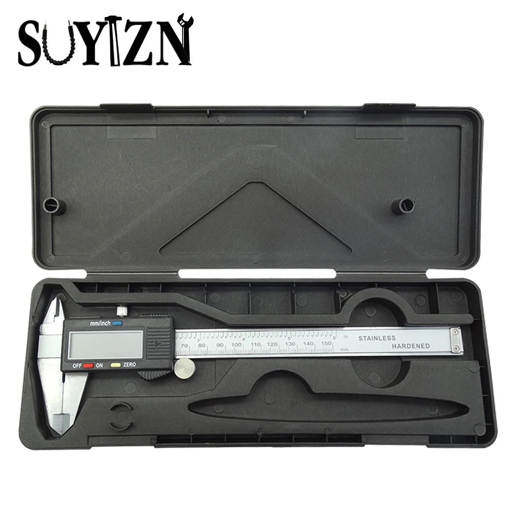 Цифровой штангенциркуль 150 мм из нержавеющей стали Электронный ЖК Paquimetro