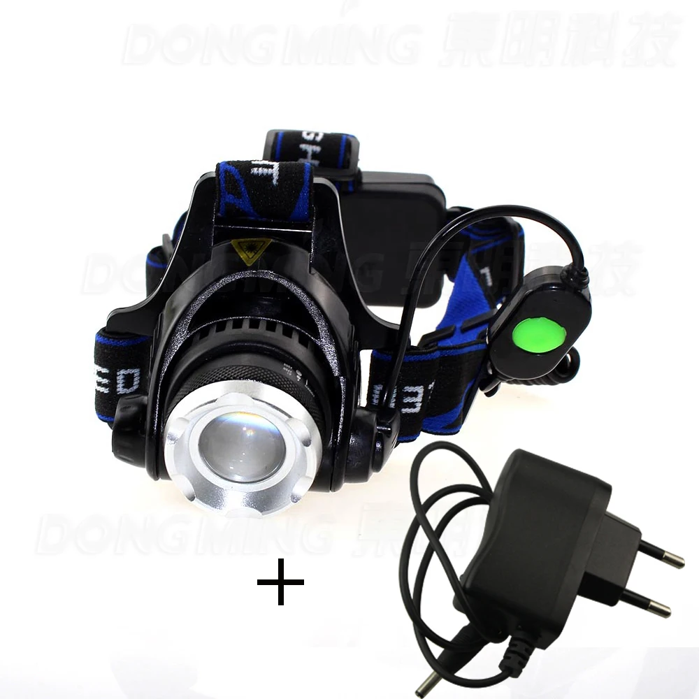 Ультра яркий 3800LM 1x CREE XML-L2 T6 светодиодный налобный фонарь + 1 шт. EU/US зарядное