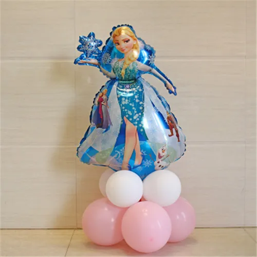 Elsa 11 шт 93*55 см Белоснежка Эльза пять принцесс на день рождения фигурки фольгированные шары надувные украшения на день рождения гелиевые шары - Цвет: Elsa