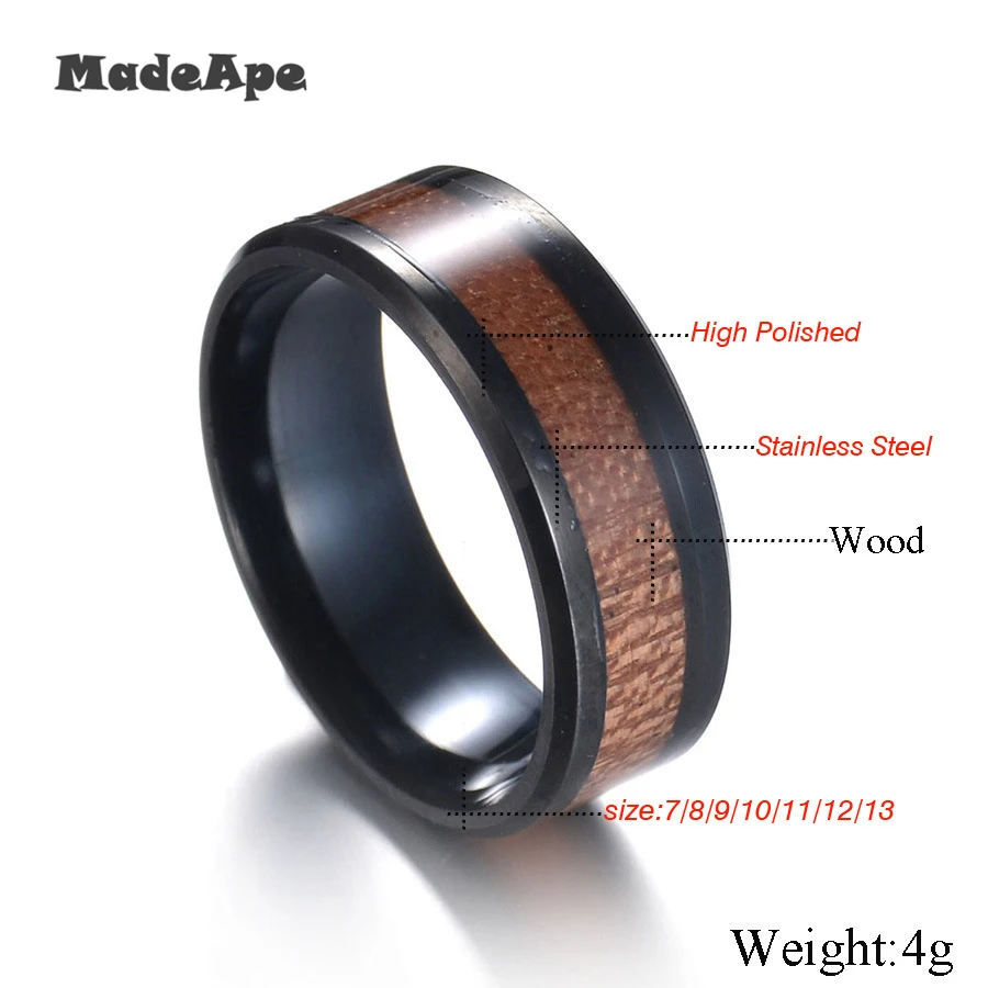 MadApe Nature Koa Padauk деревянная инкрустация искусственная кожа для мужчин и женщин