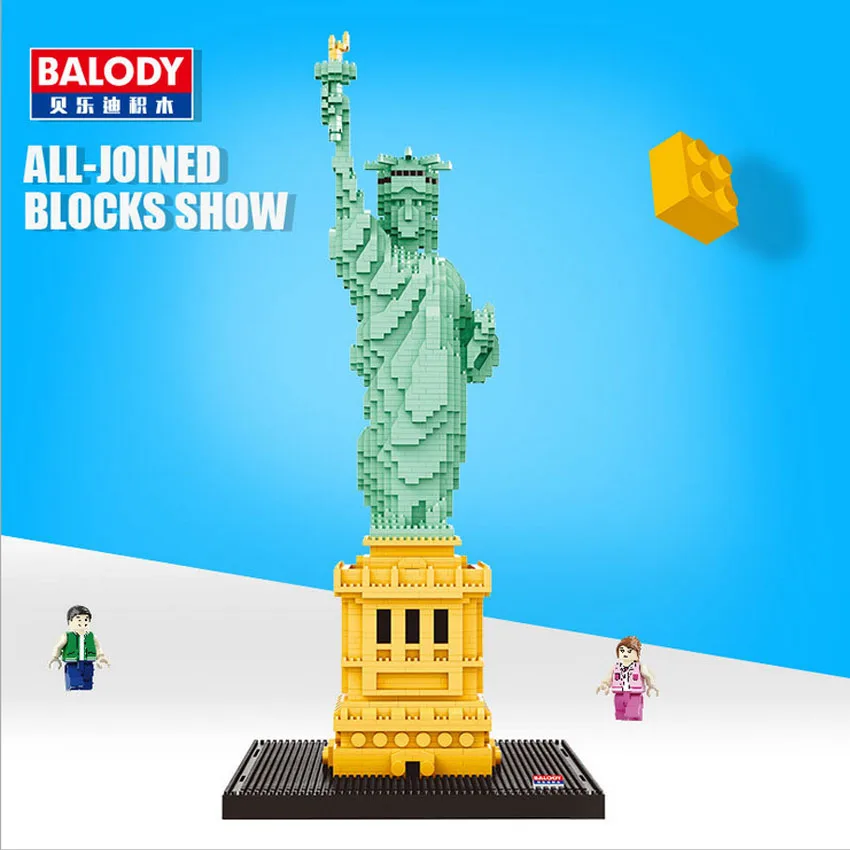 Balody известная архитектура Статуя Свободы игрушечная Сборная модель