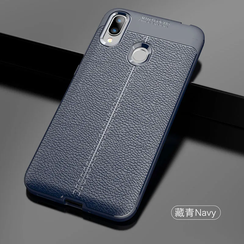 Противоударный чехол для ASUS ZenFone Max M2 ZB633KL, мягкий силиконовый чехол X01AD ZB633 ZB 633 KL 633KL, чехол для телефона s Bumper - Цвет: Navy