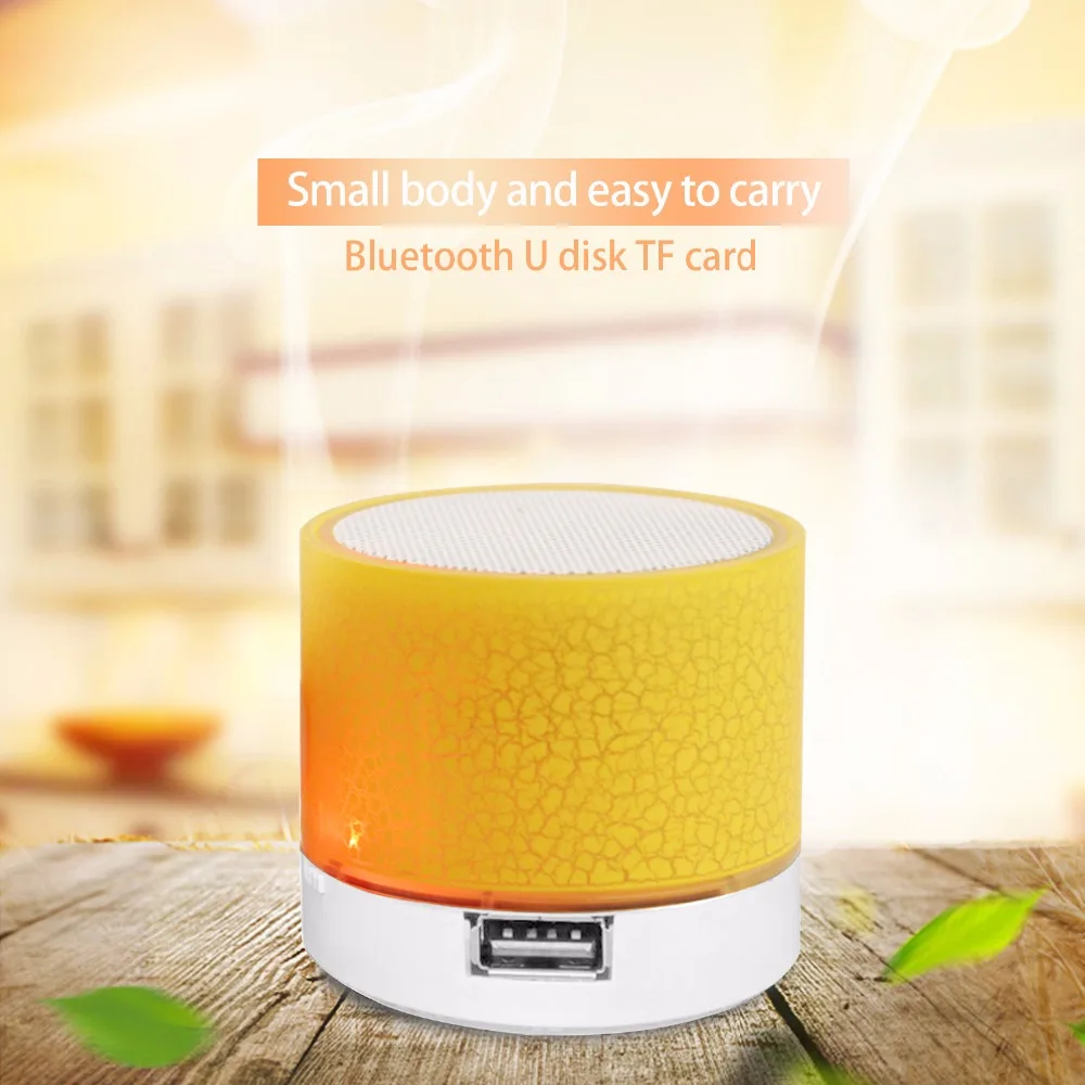 Fatmoon калонка мини динамик bluetooth портативный беспроводной smart led подсветкой