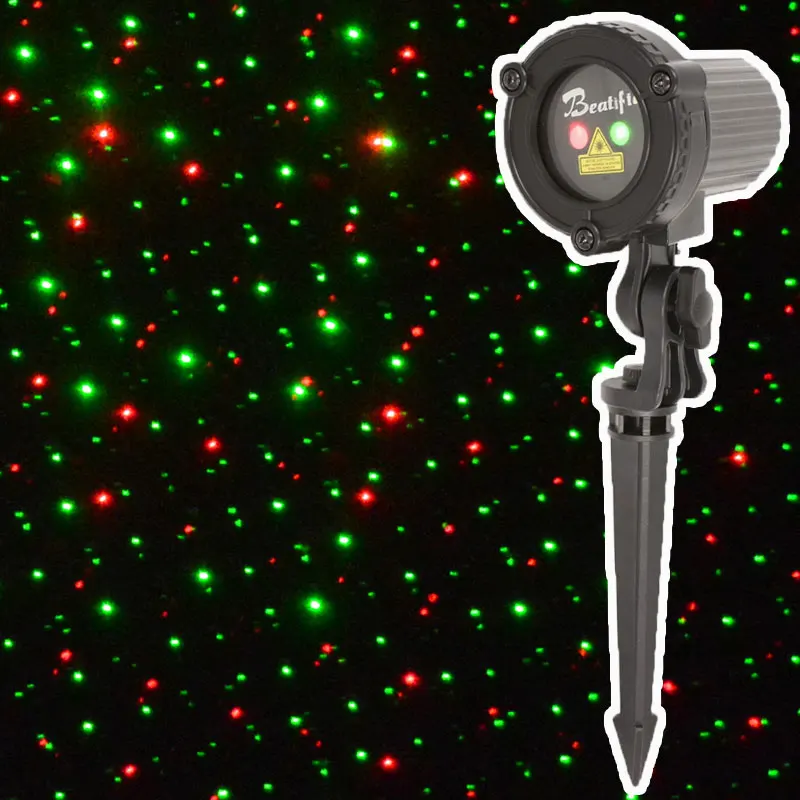 

Outdoor Christmas Holiday Lights Laser Projector Green Red Color Static Effect Shower Home Garden Decorations waterproof IP44