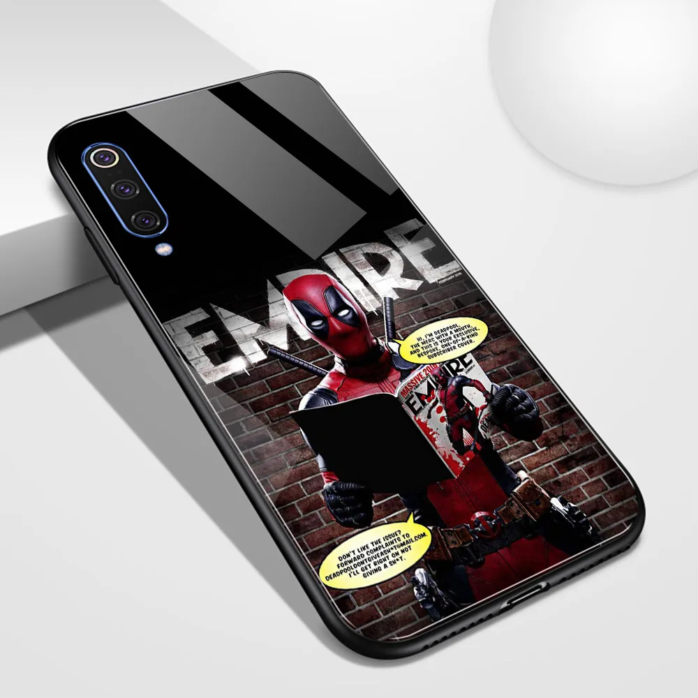 Стеклянный чехол для redmi K20 pro задняя крышка deadpool note 7 Xiaomi mi 5 6 6x Redmi Note Mi Max 3 play