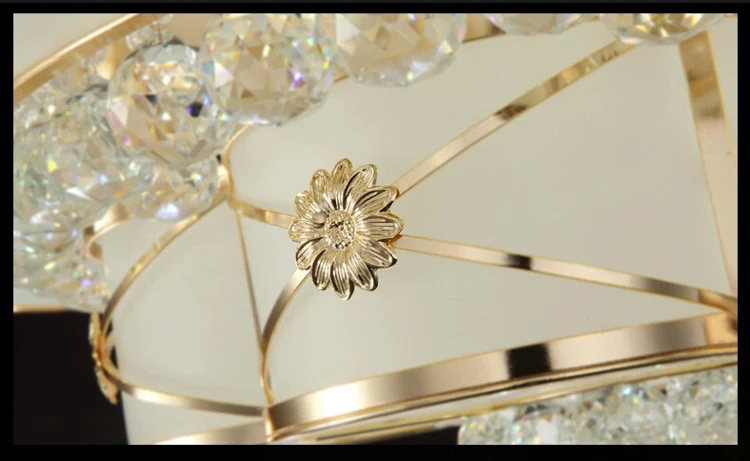 Золотая хрустальная люстра современный потолочный светильник для гостиной