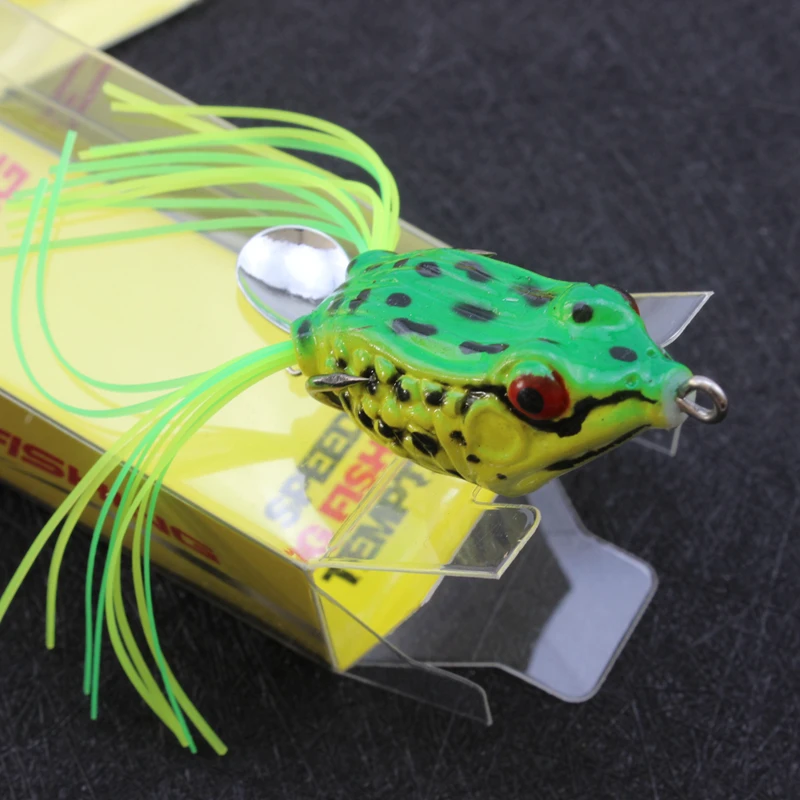 

5Pcs 4cm 6g 5 colors Soft Baits Artificial Soft Ray Frog Fishing Lures Silicone Bait Fishing Tackle 2 Hooks and Sequin