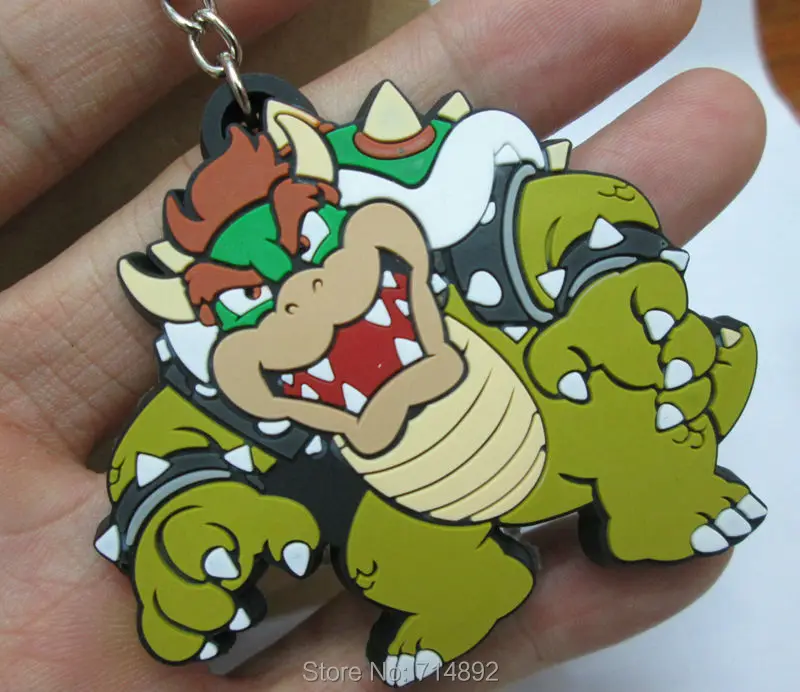 300 шт./лот Mario Bro Yoshi Bowser классические ПВХ Брелки и Подвески Бесплатная доставка