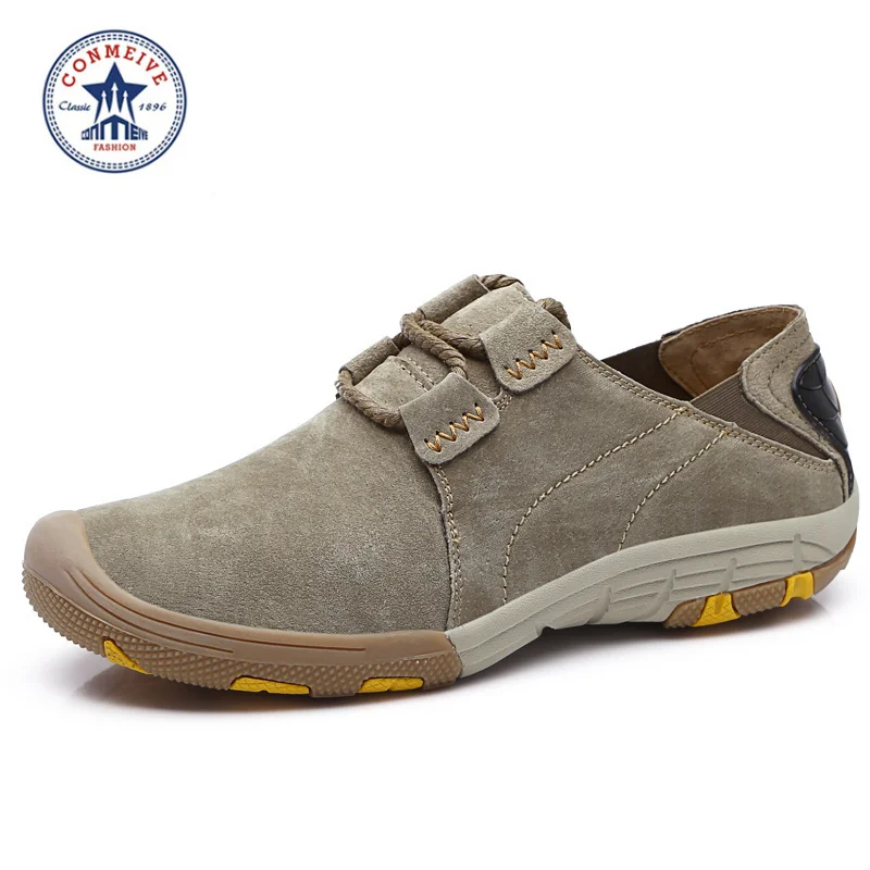 Мужские кроссовки из натуральной кожи для походов охоты зимы 2018|outdoor trekking|shoes men for