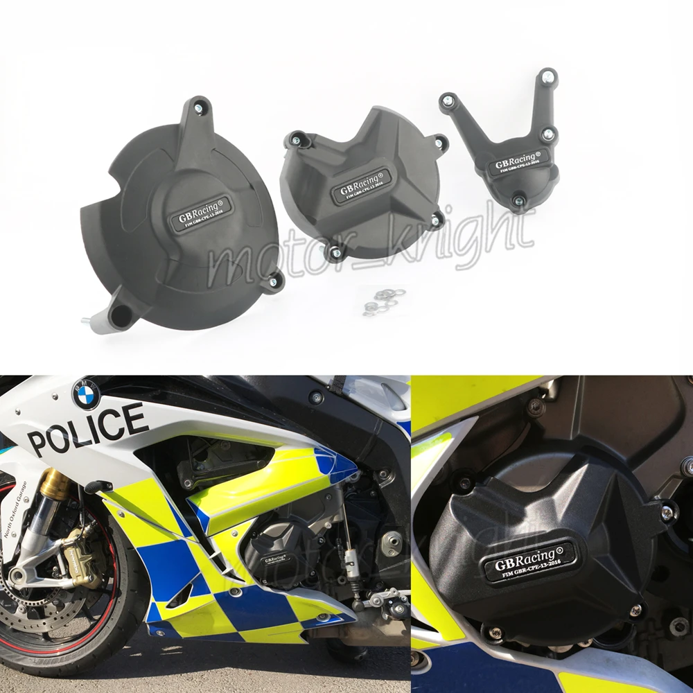

Black Motorcycles Secondary Engine Protection Cover Set Case for GB Racing for BMW S1000RR S1000R 2017 2018