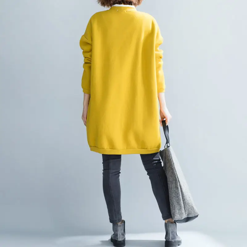 Женское зимнее пальто с мультяшным принтом свободная куртка Корейская