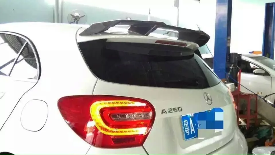W176 A45 Карбон волокно крыши крыла спойлер подходит для Mercedes-Benz A-Class W176 A250 A260 A45 AMG