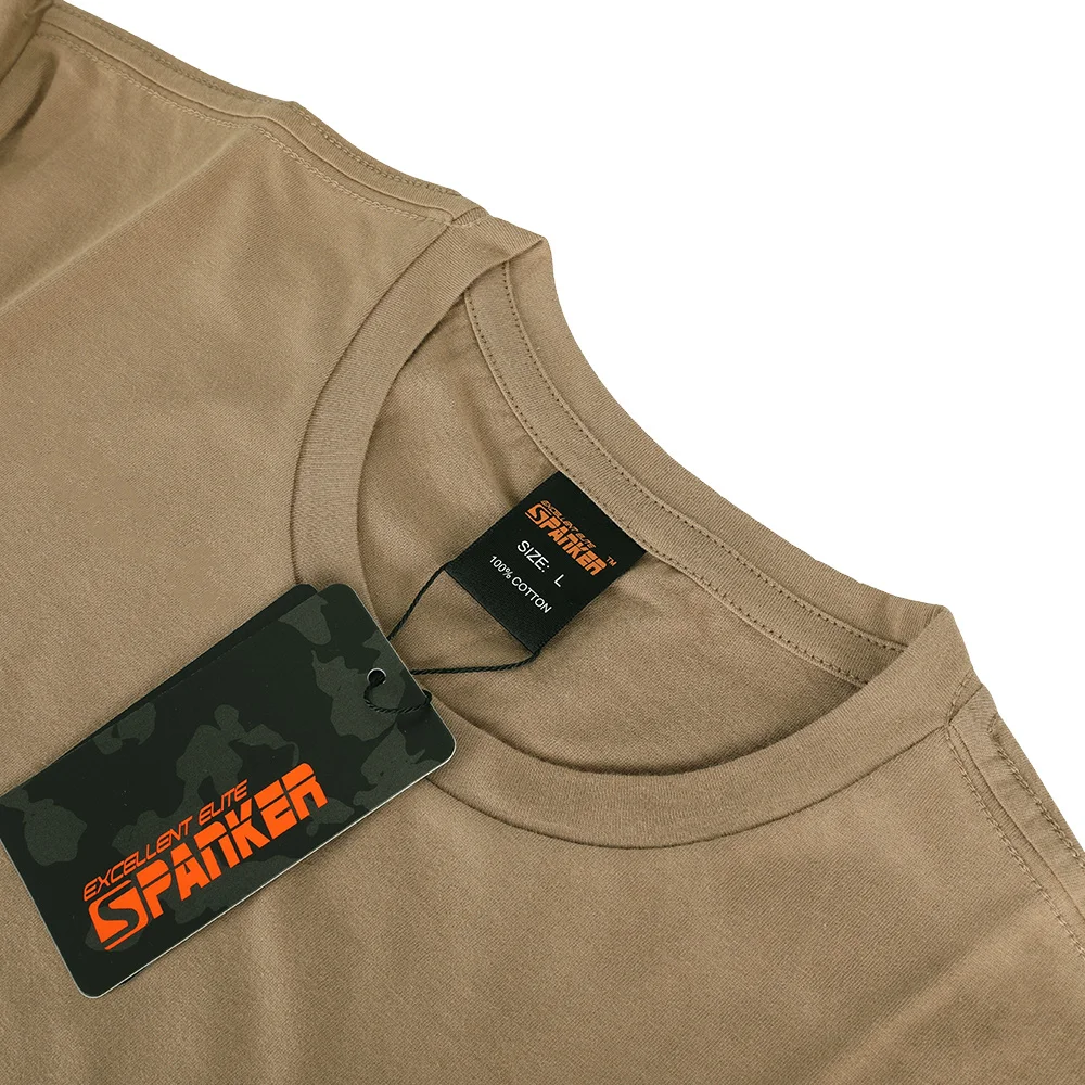 Мужская Спортивная Футболка SPAMKER летняя хлопковая футболка с короткими рукавами
