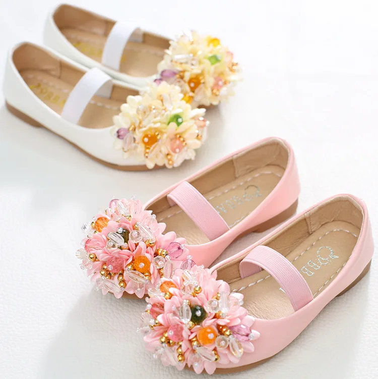 

New 2016 Enfants fashion sweety girls shoes,Lovely flower bow children sandals,High quality princess kids shoes,dancing shoes