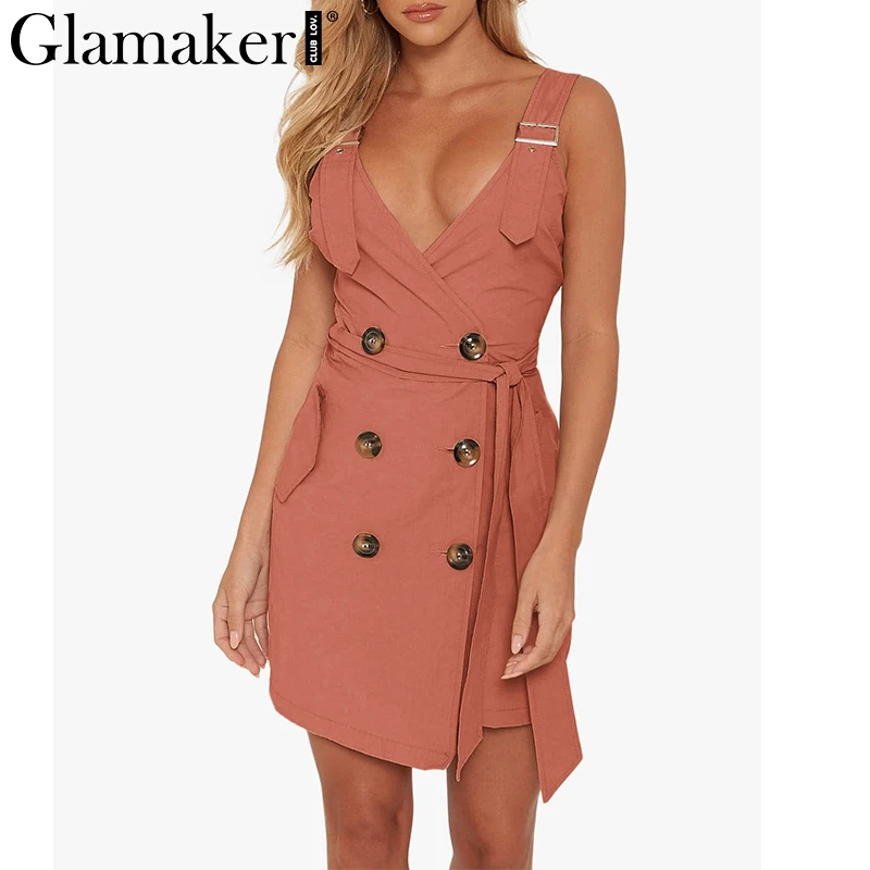 Женское винтажное платье Glamaker черное офисное с треугольным вырезом и открытой