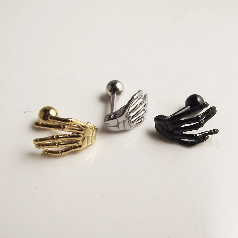 Серьги гвоздики мужские из нержавеющей стали ювелирные украшения для пирсинга с