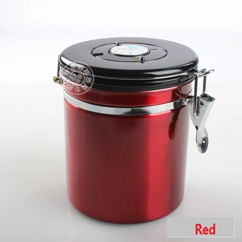 1 шт. записываемое Время Дизайн резервуар для хранения еды чай кофе сахар