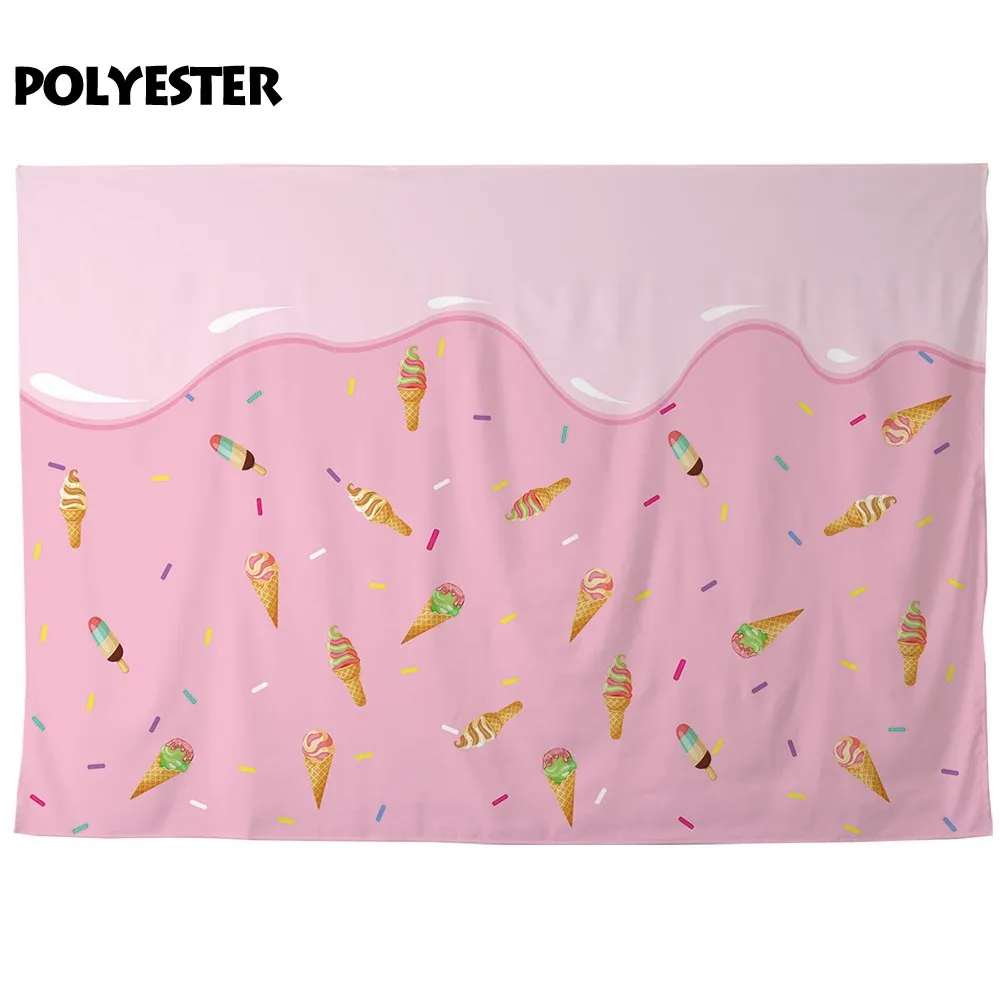 Allenjoy фон фотосессия розовое летнее мороженое вечевечерние НКА Милая Дети