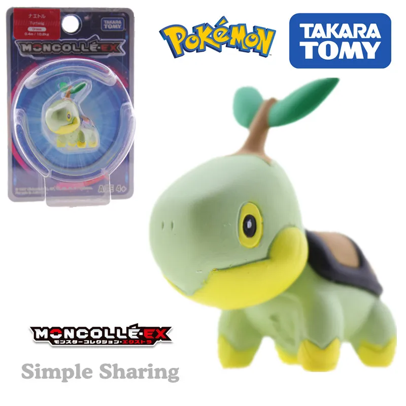 TAKARA TOMY tomica фигурки Покемон Монстр коллекционные игрушки 1,5 Горячая поп миниатюрный аниме набор для сборки фигурки, модель забавных детских игрушек серии - Цвет: Turtwig