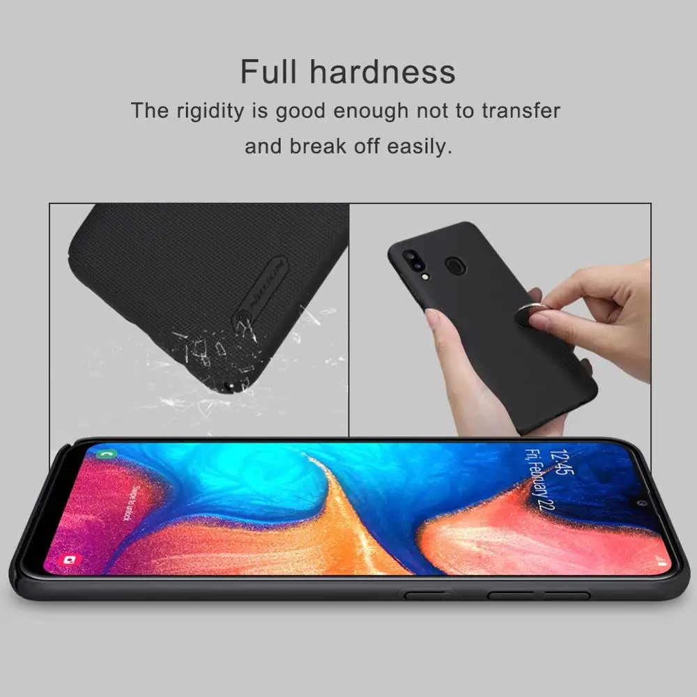 Чехол для Samsung Galaxy A20 прочный чехол Nillkin ударопрочный матовый мобильный телефон