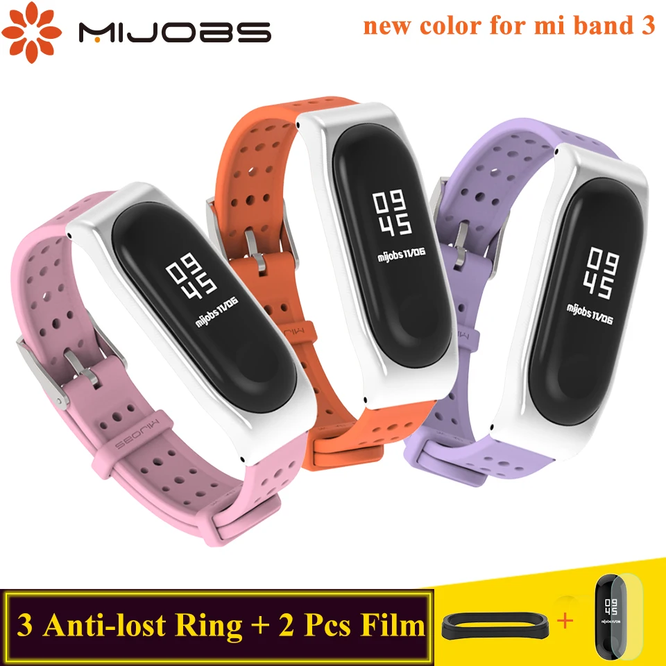 Mi jobs mi Band 4 3 Аксессуары для Xiaomi mi Band 4 3 браслет силиконовый металлический браслет Смарт-часы Band mi band 4 3 металлический ремешок