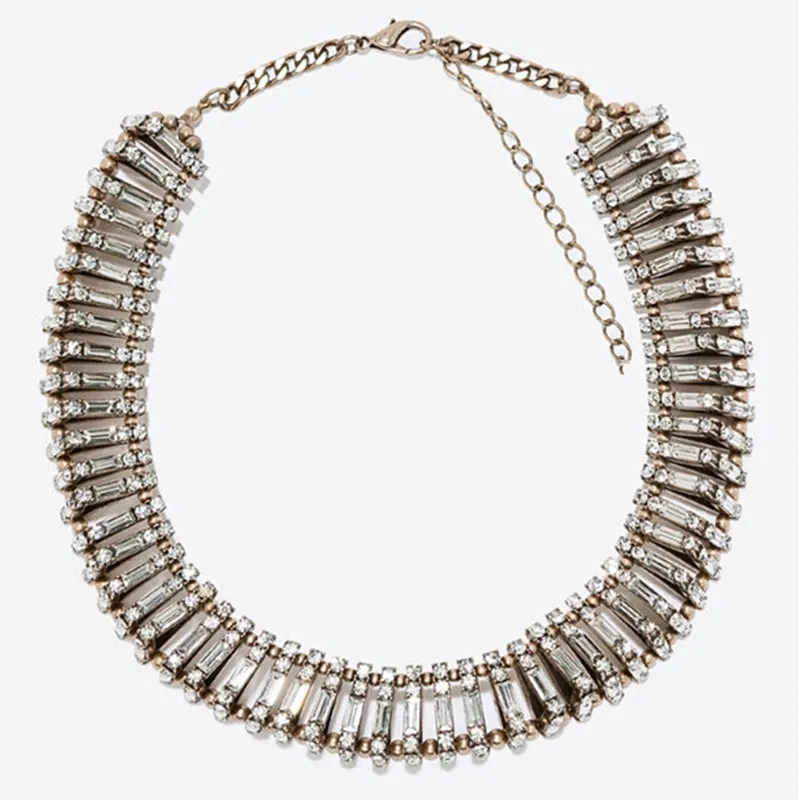 Ожерелье Collier Collares модное Брендовое ожерелье с кристаллами треугольное для