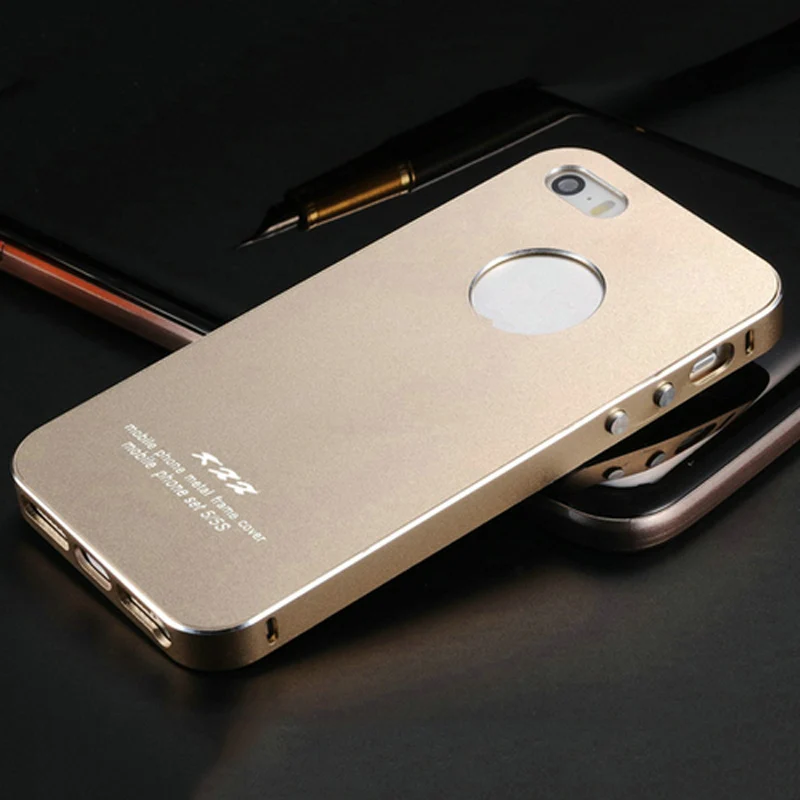 Ультратонкий алюминиевый чехол для iPhone 5 5S SE 2 в 1 Телефон Сумка задняя крышка