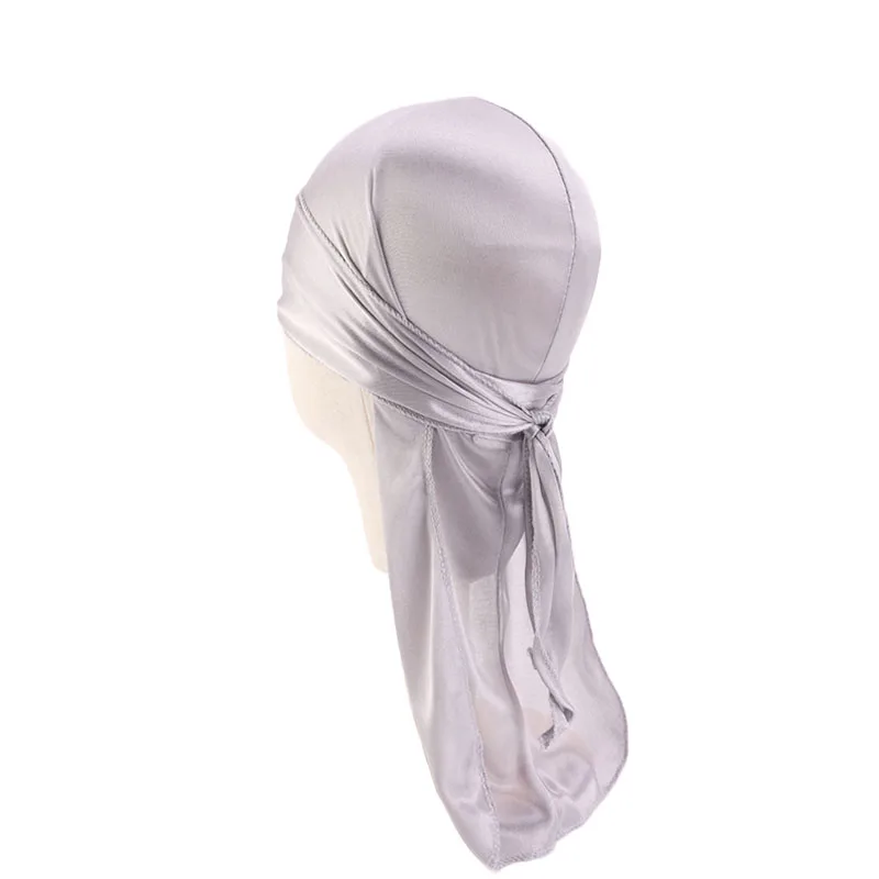 Детская шелковистая бандана Durags тюрбан шапка для мальчиков шелковая шапочка с