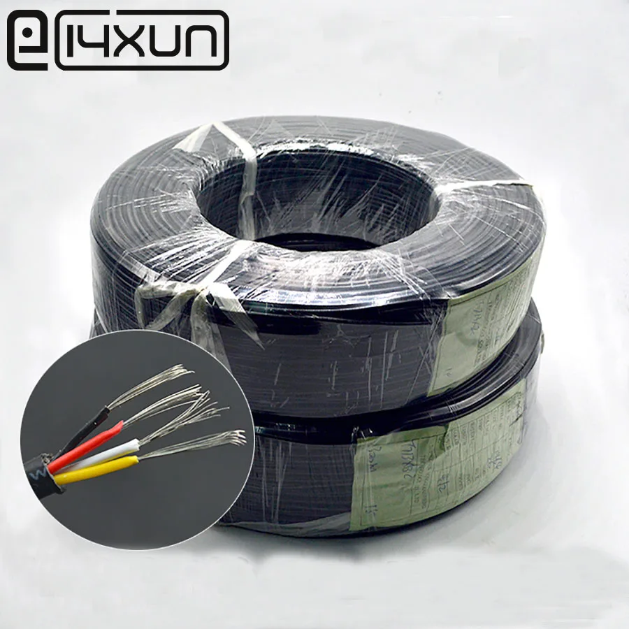 EClyxun 10 метров ПВХ кабель куртка UL2464 2C/3C/4C/5C 24AWG многожильный луженый медный провод
