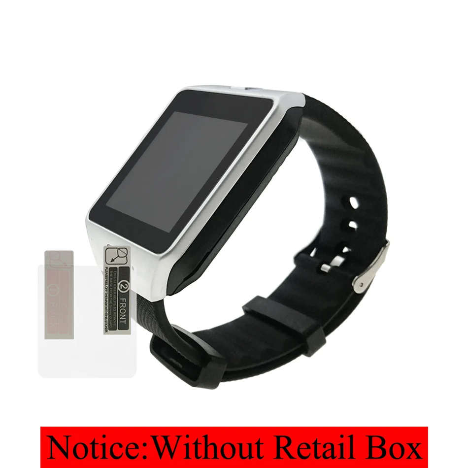 Silver No Box DZ09 Смарт часы камера dz09 наручные SIM карты для Ios Android Bluetooth MTK6261 поддержка Repalce ремешок PK GT08 A1 - Цвет: Silver No Box