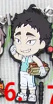 6 1 шт. аниме брелок Haikyuu! Высокий школьный волейбол рынок покупки версия кулон брелок kulcstarto резиновый брелок - Цвет: 6