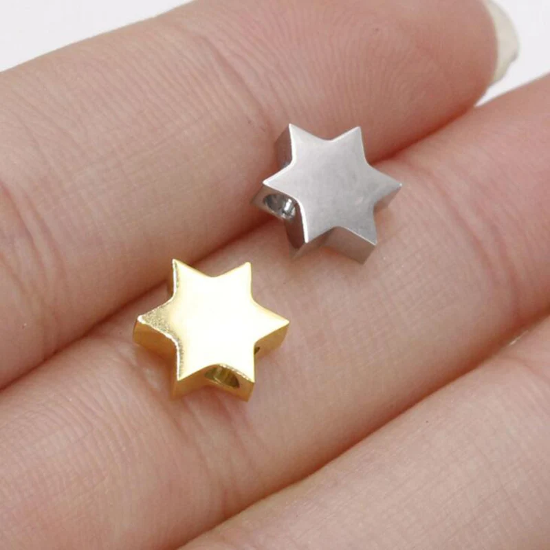 

20pcs/Lot Grace Moments Stainless Steel Mirror Polish Star Beads for DIY Jewelry Finding Accessory