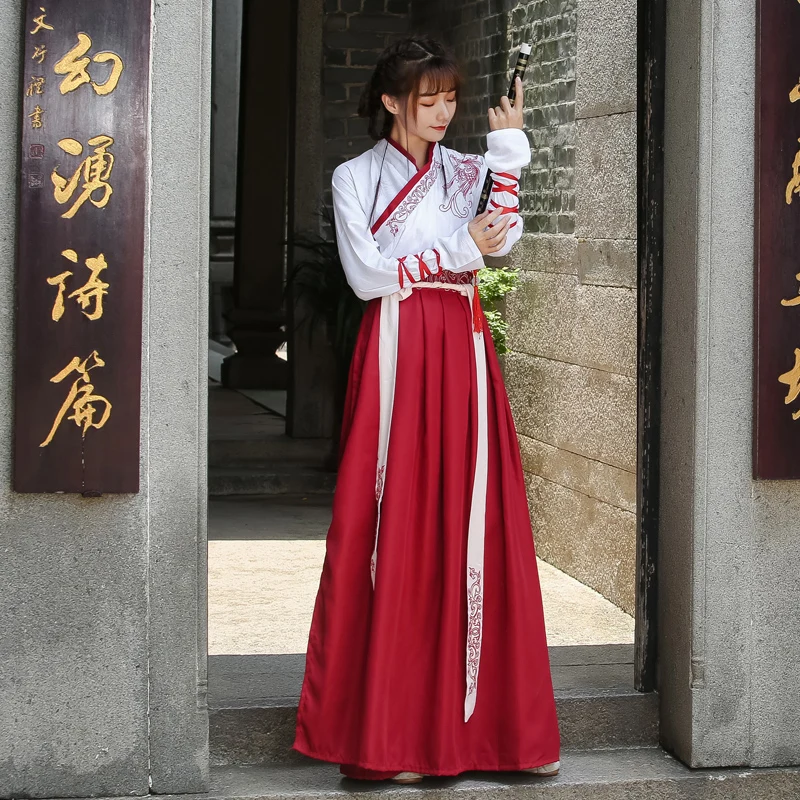 Набор пары Hanfu для мужчин и женщин в стиле боевых искусств студентов костюм