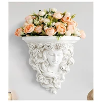 european retro wall smile goddess vase fake flowers floral pot feng shui home room tv background wall mual accessories art decor