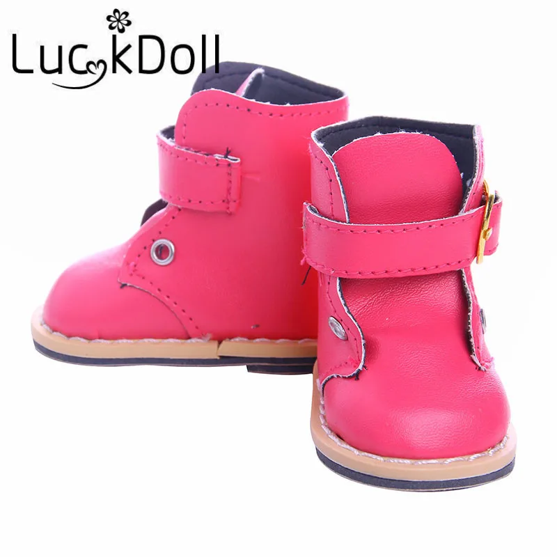 LUCKDOLL 4 цвета высокое качество Длинная кожаная обувь для подходит 18 дюймов Кукла аксессуары игрушки для детей
