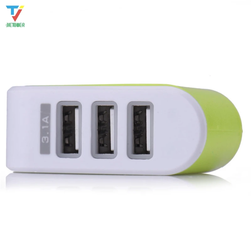 100 шт/партия, Трехместный 3USB порта, 3,1 а USB AC EU/US, настенное зарядное устройство, домашняя вилка для samsung для iphone 7 6 5,, дешево
