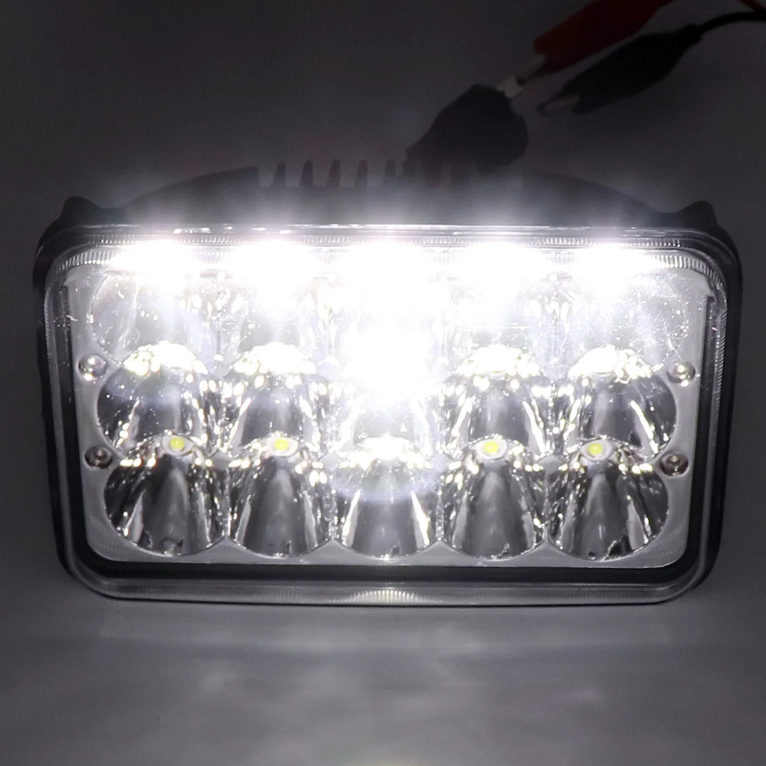 Автомобильные фары 4X6 дюймов прямоугольный светодиодный подходят для Wrangler Cherokee XJ